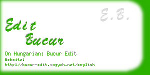 edit bucur business card